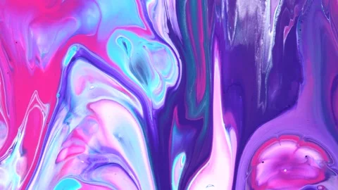 Marble pattern from colored liquid acrylic paints. Colorful abstract background 스톡 동영상 169659434