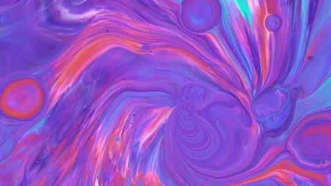 Marble pattern from colored liquid acrylic paints. Colorful abstract background Video stock 170181886