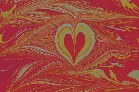 Marble pattern with heart sign Stock Photos