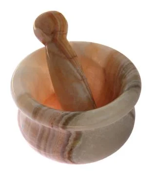 Marble pestle mortar Stock Photos