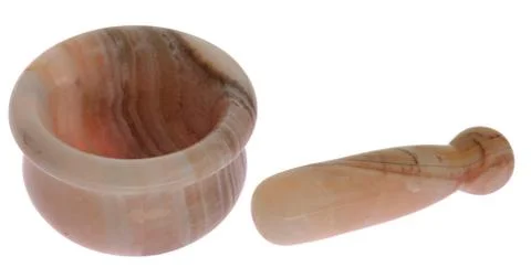 Marble pestle mortar Stock Photos