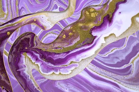 Marble purple wave pattern with layers and shadows. Abstract background. Stock Illustration