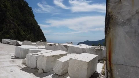 Marble Quarries in Apuan Alps, Tuscany Stock Footage