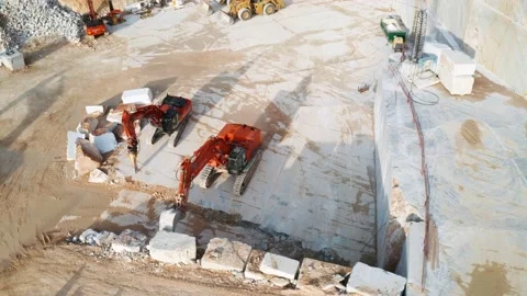 Marble quarries in Carrara 库存影片 212005524