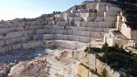 Marble quarry aerial view Stock Footage 150348534