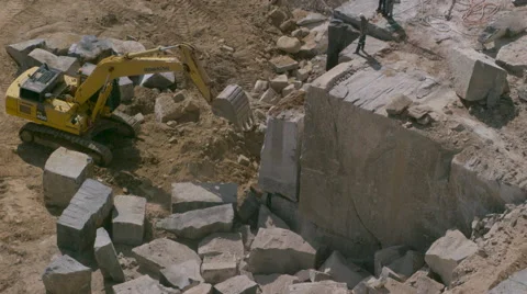 A marble quarry Stock Footage 60073155