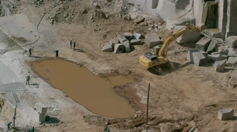 A marble quarry Stock Footage 60076798