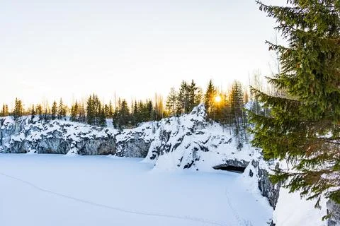 Marble quarry Stock Photos