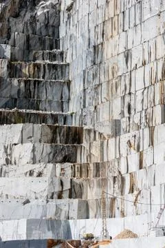 Marble quarry stone wall Stock Photos