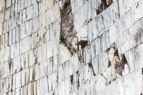 Marble quarry stone wall Stock Photos