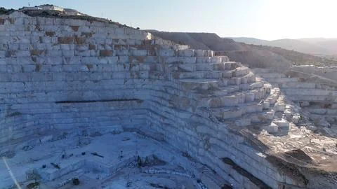 Marble quarry sunlight Stock-Fotos