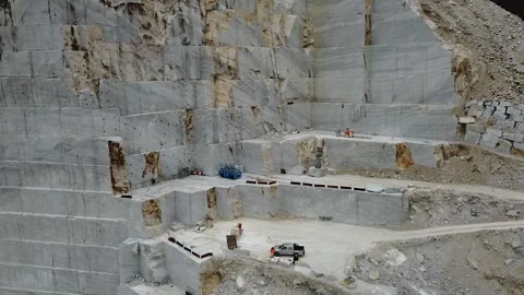 Marble Quarry in Tuscany Stock Footage 154126668