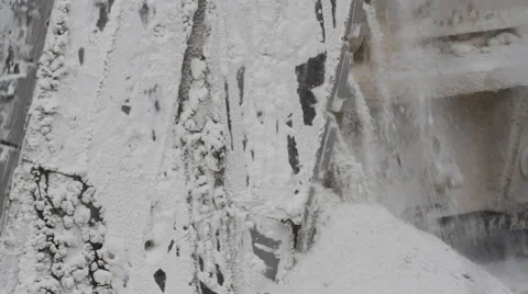 Marble quarry, white marble, stone cutting Stock Footage 49025261