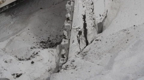 Marble quarry, white marble, stone cutting Stock Footage 49025339