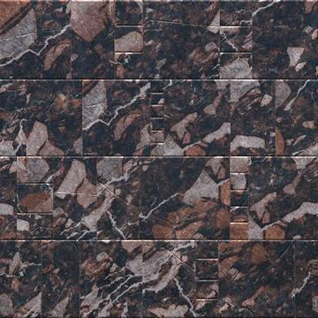 Marble random tiles. Background and texture random marble tile surface, dark Stock Illustration