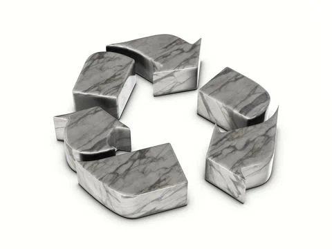 Marble recycle symbol Stock Illustration