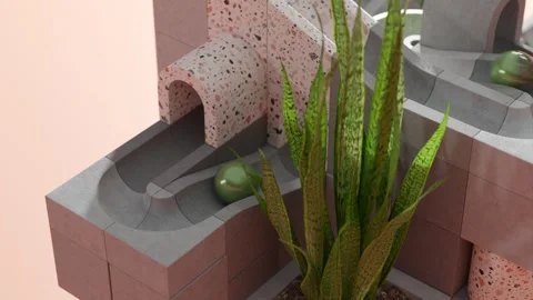 Marble run machine. Rolling ball sculpture. Marble race toy Stock Footage 243248264