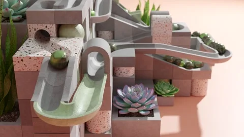 Marble run machine. Rolling ball sculpture. Marble race toy 스톡 동영상 243248274