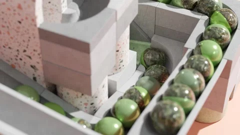 Marble run machine. Rolling ball sculpture. Marble race toy 스톡 동영상 243251921