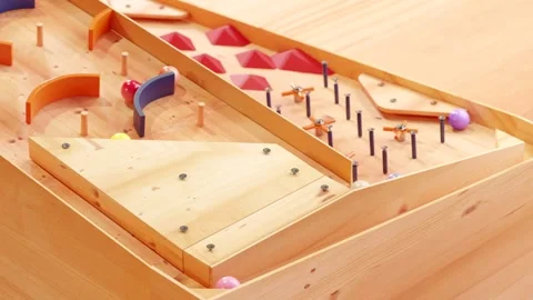 Marble run race toy. Rolling ball installation. Stock Footage 256091983
