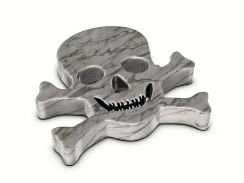 Marble skull symbol Stock Illustration