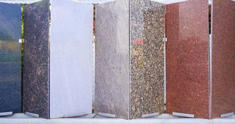 Marble slabs display presentation background Stock Photos