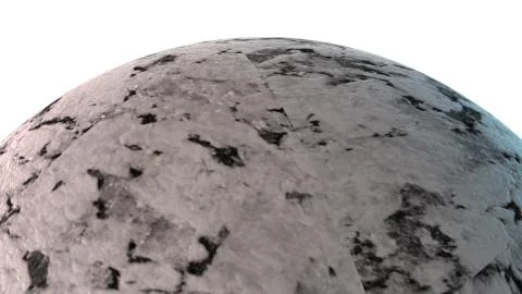 Marble sphere with smooth surface, computer generated. 3d rendering rotation of イラスト素材