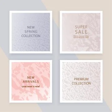 Marble stains textures. Template for banner, mobile screen, brochure, poster Illustrazione stock