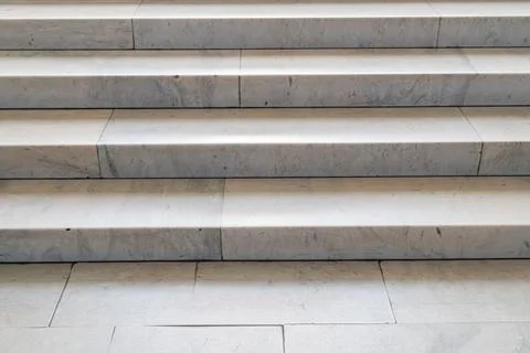 Marble staircase with rectangular blocks, ascending from darker to lighter .. Foto stock