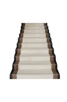 Marble staircase white background Stock Photos