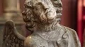 Marble statue of Angel in art museum in Ivano-Frankivsk, Ukraine HD Footage