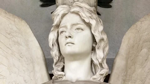 Marble Statue of an Angel Stock Footage 270790097