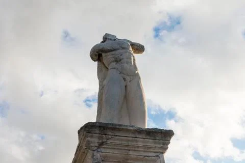 Marble statue of a giant Stock Photos