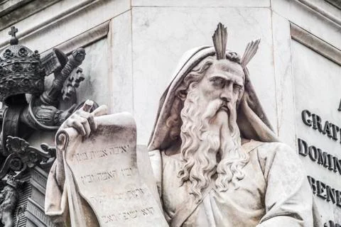 Marble statue of Moses, Stock Photos