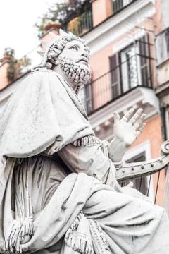 Marble statue of Moses, Stock Photos