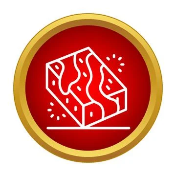 Marble stone block material building construction icon 스톡 일러스트