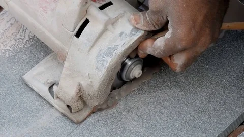 Marble stone cutting Stock Footage 72139317