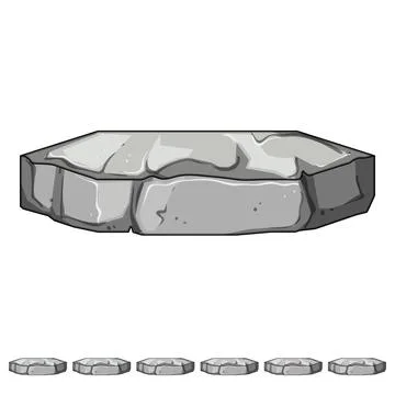 Marble stone platform cartoon vector graphic Stock Illustration