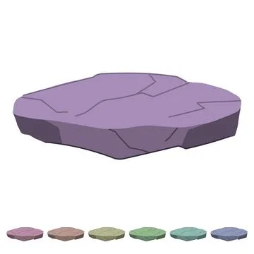 Marble stone platform vector cartoon graphic Stock Illustration