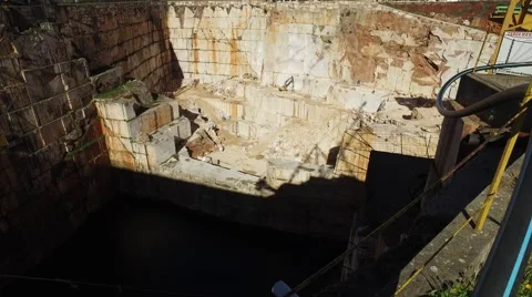 Marble stone quarry 4k Stock Footage 64454846