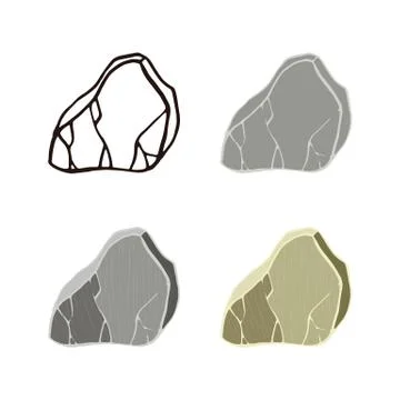 Marble stone set. Stock Illustration