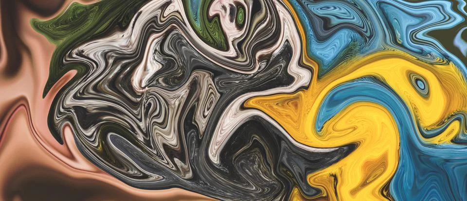 Marble stone texture abstract background grunge ink in water. fake painted Stock Illustration