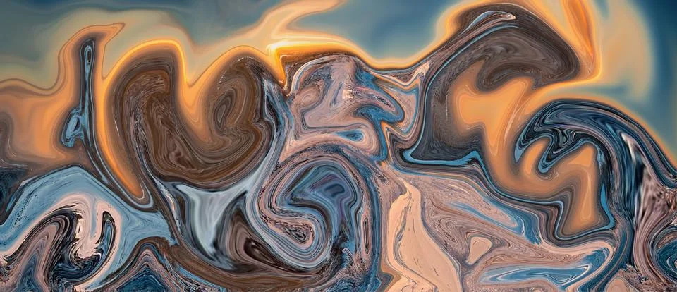 Marble stone texture abstract background grunge ink in water. fake painted Stock Illustration