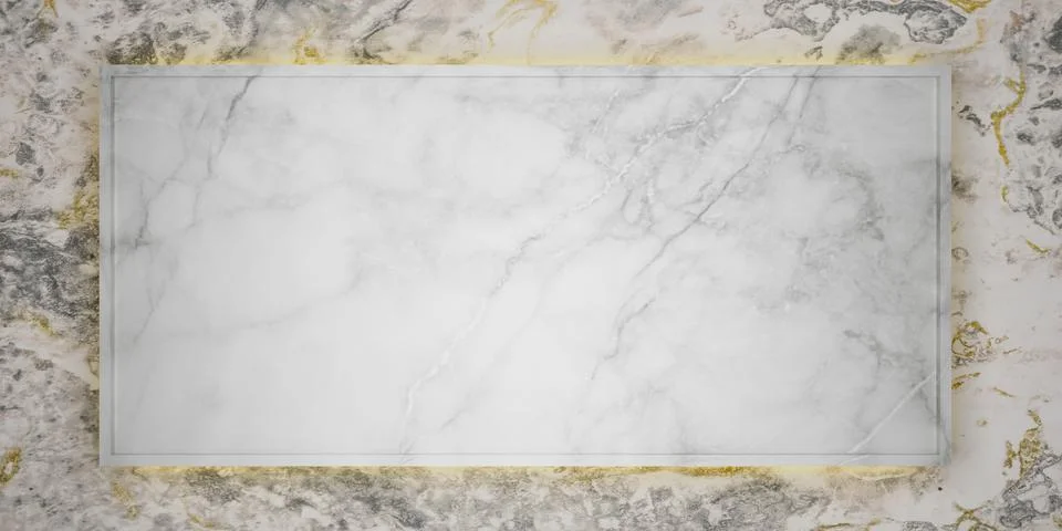 Marble studio Frame for displaying products and content design luxury 3D rend Illustrazione stock