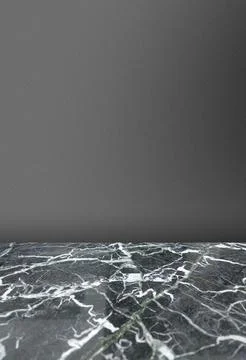 Marble table with black gradient background 写真素材