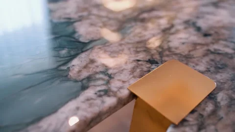 Marble Table: Luxury and Timeless Elegance 스톡 동영상 304799431