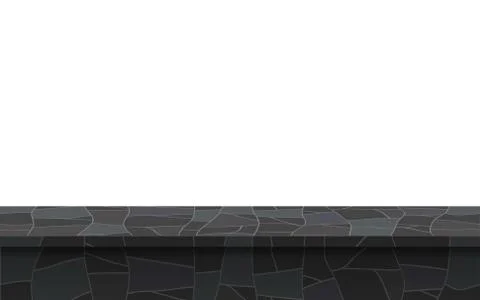 Marble table on the white background Stock Illustration