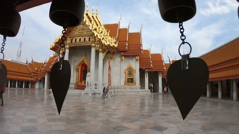 Marble Temple in Bangkok Stock-Footage 106703670