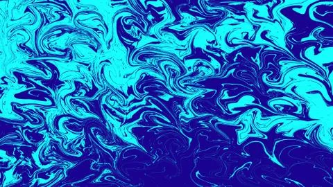 The marble texture is blue liquid. Stock Illustration