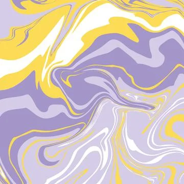 Marble Texture in cute violet, lilac and yellow colors. Abstract vector image 스톡 일러스트